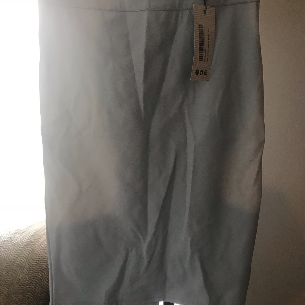 Leather like women’s midi skirt